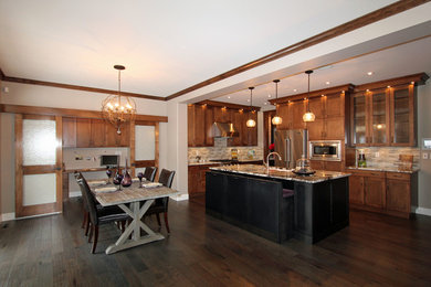 Inspiration for a contemporary kitchen remodel in Calgary
