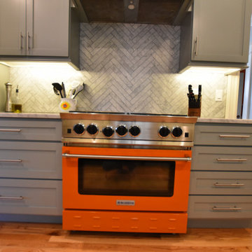 Transitional Kitchen, Master and Guest Bath Update in Historical Denver Square