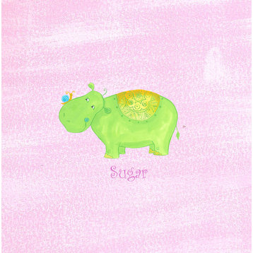 "Sugar Hippo" Nursery Art