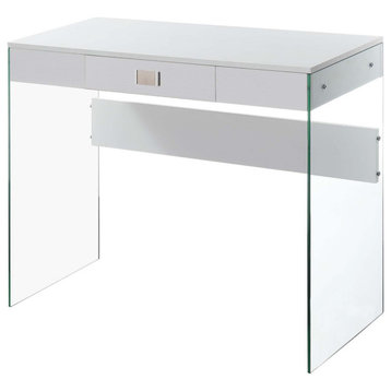 Soho 1 Drawer Glass 36 Inch Desk