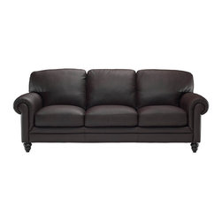 Natuzzi Editions Traditional Leather Sofa A855 - Sofas
