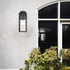 Kira Home Townsend 16" Farmhouse Weather Resistant Outdoor Wall Sconce, Glass