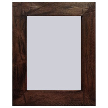 Sedona Rustic Wood Picture Frame, Dark Walnut Stain And Dark Glaze, 4"x4"