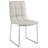 Leandro Light Gray Eco-Leather Dining Chair