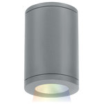 WAC Lighting - Tube Architectural 5" LED Color Changing Flush Mount Narrow Beam, Graphite - The ilumenight Tube Architecture features a state of the art LED color changing technology controlled through an IOS app. ilumenight Bluetooth enabled � Through the free IOS ilumenight app, you can control the color and brightness of your lights all with the touch of a finger on your smartphone or tablet device. Precise engineering using the latest energy efficient LED technology with a built-in reflector for superior optics; An appealing cylindrical profile perfect for accent and wall wash lighting.