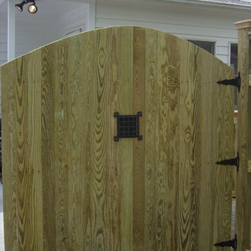 Large Wood gate with porthole