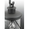 Hollingsworth 1-Light Outdoor Wall Lantern, Black, Clear Seeded Glass
