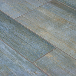 Barrique Blue Wood Plank Porcelain - Wall And Floor Tile