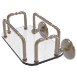 Allied Brass - Monte Carlo Wall Mounted Guest Towel Holder, Antique Pewter - This elegant wall mounted guest towel tray will add style and convenience to your bathroom decor. Ideally sized to hold your favorite guest towels or a standard box of Kleenex Tissues. Keep your vanity top organized and clutter free with this wall mounted accessory.  Tempered glass and brass rails are used to make this item sturdy and stylish. Any of our lifetime designer finishes will provide a lifetime of use.
