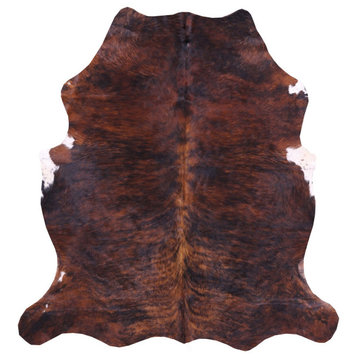 6' 1" X 5' 8" Organic Natural Hair-On Cowhide Area Rug C1948