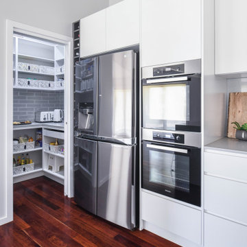 White kitchen with butler pantry
