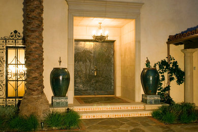 Entryway - tropical entryway idea in Orange County