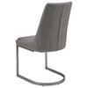 Modus Oxford Faux Leather Dining Side Chair in Distressed Basalt Gray (Set of 2)