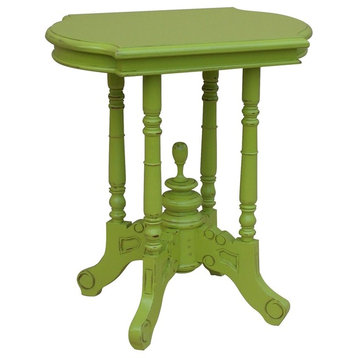 Side Table TRADE WINDS VICTORIAN Traditional Antique Round Serpentine