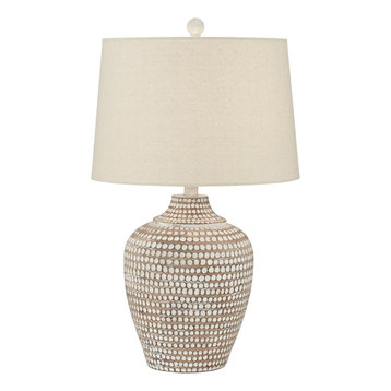 Pacific Coast Alese Table Lamp 9R406 - Brown w/Beige