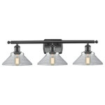 Innovations Lighting - 3-Light Orwell 26" Bath Fixture, Matte Black, Glass: Clear - A truly dynamic fixture, the Ballston fits seamlessly amidst most decor styles. Its sleek design and vast offering of finishes and shade options makes the Ballston an easy choice for all homes.
