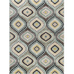 Tayse Rugs - Aurora Contemporary Abstract Multi-Color Rectangle Area Rug, 8' x 10' - A rhythmic design in fresh hues that offers a youthful
