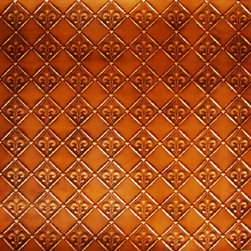 WC 80 Faux Tin - Backsplash Roll - Fleur de Lis - 3 " Pattern - Wallpaper