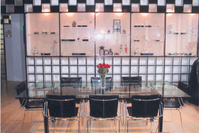 Example of a large trendy dining room design in New York