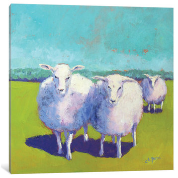"Sheep Pals I" by Carol Young, Canvas Print, 12"x12"