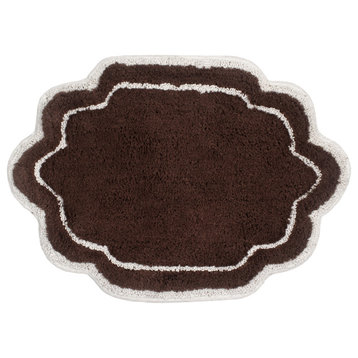 Allure Collection Absorbent Cotton Machine Washable Rug 17"x24", Brown