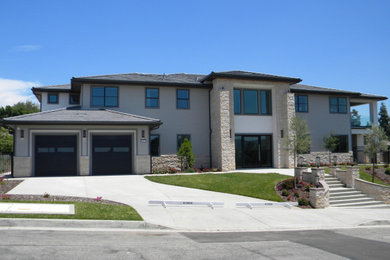 Contemporary exterior home idea in Orange County