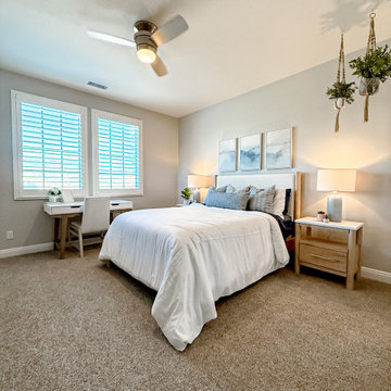 Guest Bedroom Redesign | Modern Textured Coastal Retreat