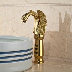 Achaia Gold Finish Bathroom Sink Faucet - Bathroom Sink Faucets