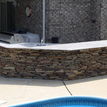 Natural Stone Grilling Island with Sink