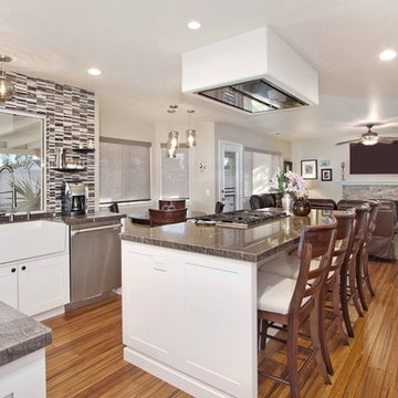 Dramatic White Kitchen in Temecula