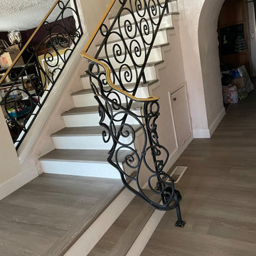 Vinyl Stairs with White Risers