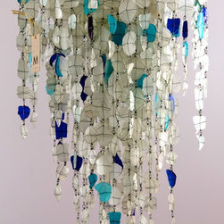 Recycled Sea Glass lighting - Chandeliers