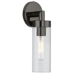 Livex Lighting - Ludlow 1 Light Black Chrome ADA Single Sconce - Add a dash of character and radiance to your home with this wall sconce. This single-light fixture from the Ludlow Collection features a polished black chrome finish with a clear glass. The clean lines of the back plate complement the cylindrical glass shade creating a minimal, sleek, urban look that works well in most decors. This fixture adds upscale charm and contemporary aesthetics to your home.