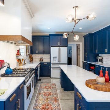 French Blue Franklin Kitchen Before and After