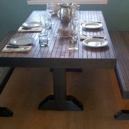 Reclaimed dining Table and Benches - Dining Tables