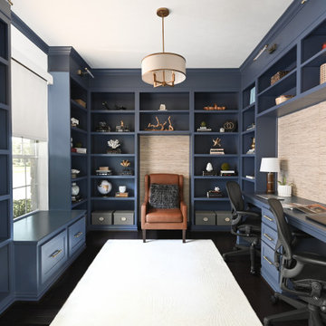 Custom Home Office and Library