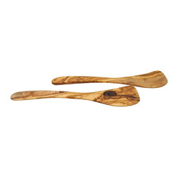 Le Souk Olivique - Olivique Spatulas, Curved Handle, Extra Large, Set of 2 - Spatulas