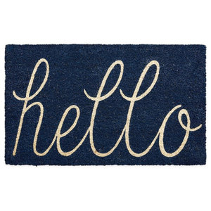 DII Natural Coir Doormat Blue Tunisia Scroll 18x30 Geometric Mat DII Natural Coir Doormat Blue Tunisia Scroll 18x30 Geometric Mat