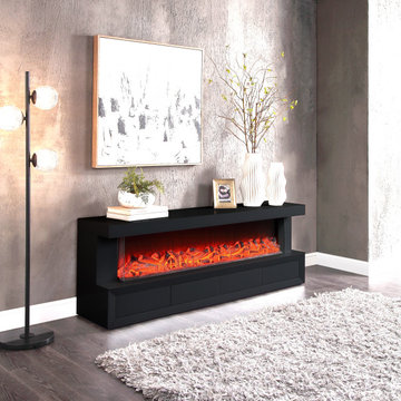 Dorian 70.5" TV Stand with Fireplace and Speaker