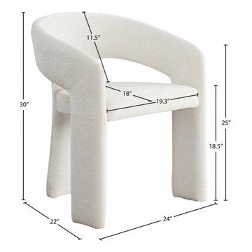 Rendition Fabric Dining Chair - Cream