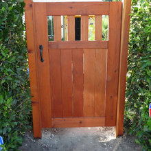 Redwood gates