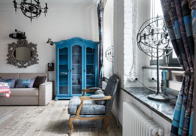 Eclectic Living Room by Corina Balanovskaya