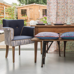 Clueit Webb Interiors Upholstered Chairs - Laurie in Arame Forest, Faroe Granite - Armchairs & Accent Chairs