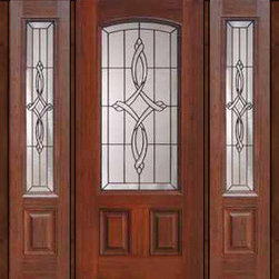 Prehung Side lights Door 80 Fiberglass Marsais Arch Lite Glass - Front Doors