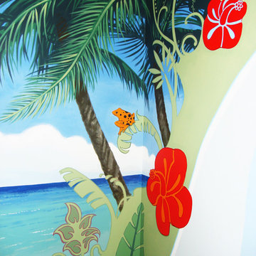 Beach Themed Boys Room Mural