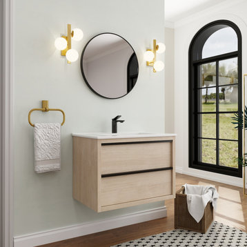 BNK Bathroom Vanity with Sink, Modern Vanity with Soft Close drawers, 30 Inch
