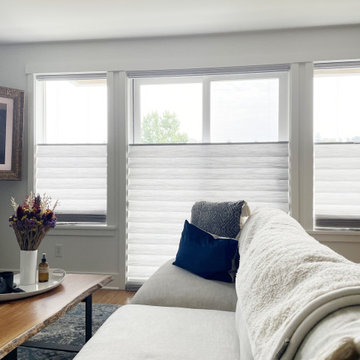 Unique Sliding Door Solution with Roman Shades | Amazing Blinds by Armi