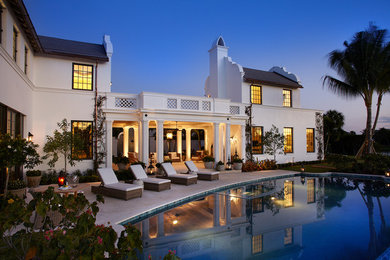 Tuscan exterior home photo in Miami
