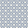 4072-70033 Delphine Remy Blue Fleur Tile Sure Strip Prepasted Wallpaper