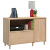 Clifford Place Engineered Wood Credenza in Natural Maple Finish